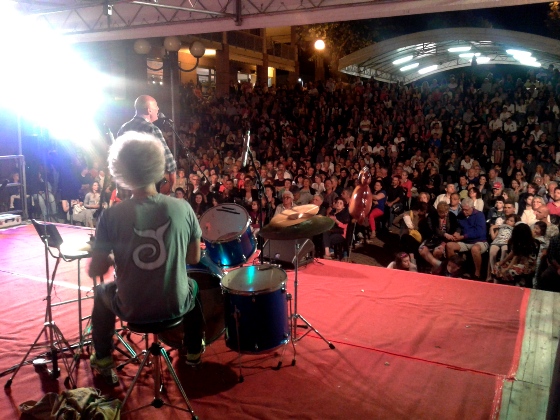 Paolo Migone alla batteria e Sergio Sgrilli alla chitarra