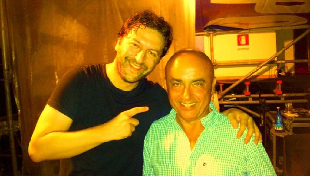 Paolo Cevoli con manager SAMIGO